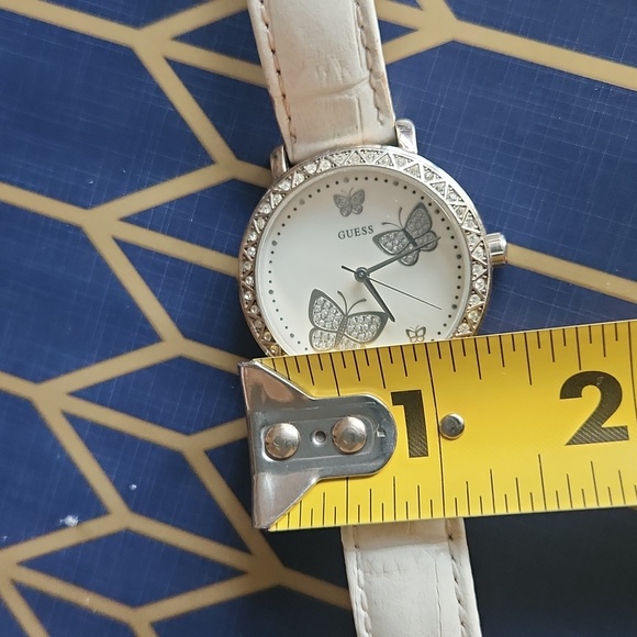 Guess White Butterfly Women\'s Watch Vintage Fun